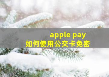 apple pay如何使用公交卡免密